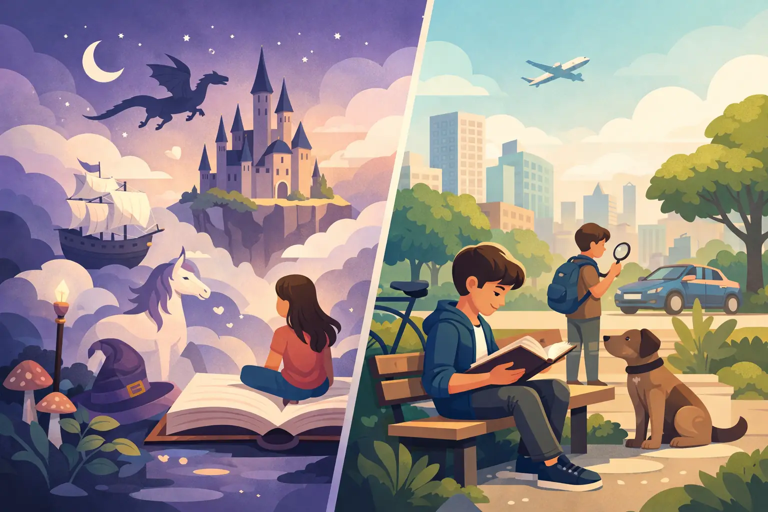 Fantasy vs Realistic Fiction for Young Readers